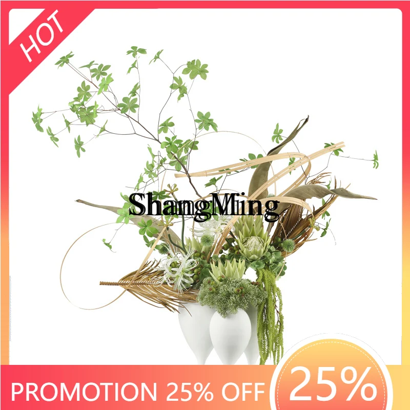 

CL арт подвесной колокольчик цветочная композиция зеленое растение гостиная китайское мягкое украшение цветочная композиция