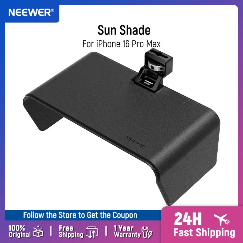 

NEEWER Sun Shade Quick Release Magnetic Sun Hood Anti Glare Reflection Visor for iPhone 16 Pro Max Phone Cage (PA084) Only
