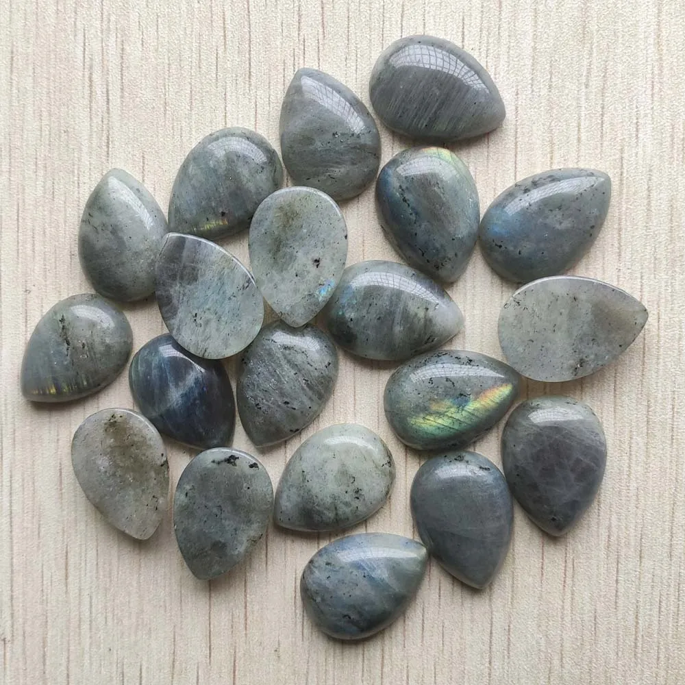 Wholesale 20pcs/lot natural Labradorite stone water drop cabochon beads 18x25mm for jewelry accessories making free shipping