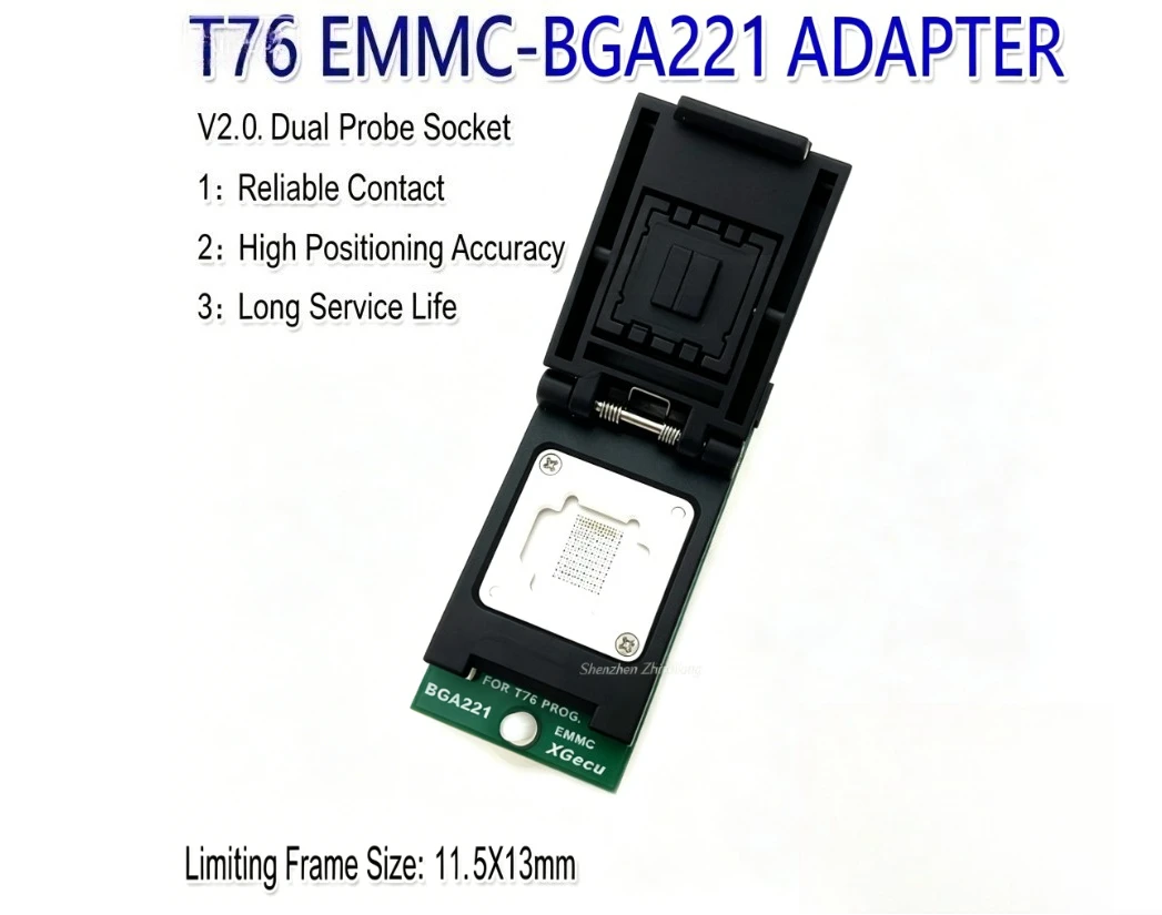 

Xingong XGecu T76 programmer dedicated BGA221 EMMC chip, programming socket, read/write adapter