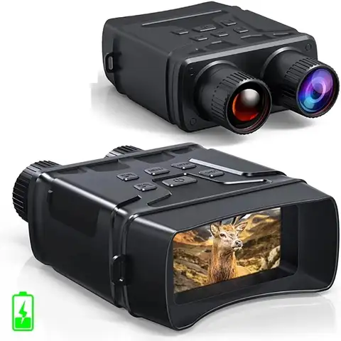 야외 쌍안경 야간 투시 장치, R6 850nm 적외선 1080P HD 5X 디지털 줌, 사냥 망원경, 주간 야간 이중 사용 300m 야외 쌍안경 야간 투시 장치, R6 850nm 적외선 1080P HD 5X 디지털 줌, 사냥 망원경, 주간 야간 이중 사용 300m