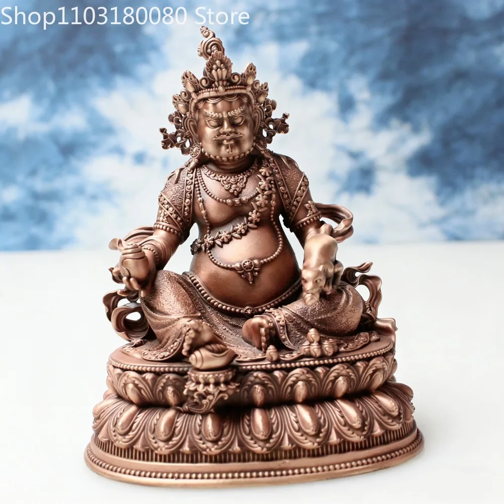 

Статуя Будды Джамбалы из красной меди, скульптура бога богатства, 10 см, 15 см, 23 см.