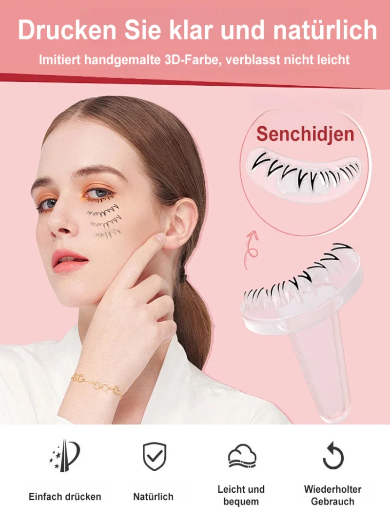 Behinderte Partei faule Menschen unteren Wimpern stempel Set wasserdichte nicht entfernende Eyeliner Drucks ch reibt isch untere Wimpern stempel