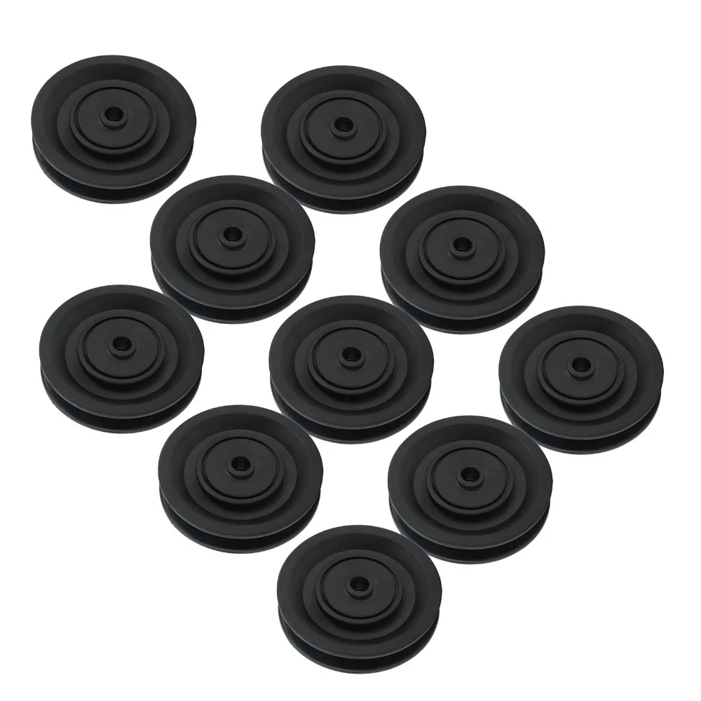 10pcs Nylon Bearing Pulley Wheel Smooth Grooved Nylon Cable Pulley Wear Resistant Lightweight DIY Pulley Wheel Cable Machine