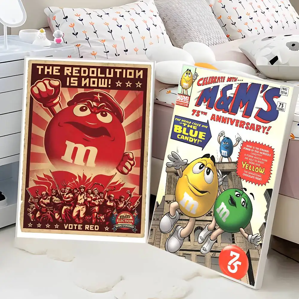 كاندي M-MS C-الشوكولاتة M&M'S ملصق نوعية جيدة يطبع وملصقات غرفة عتيقة مقهى ديكور ديكور المنزل