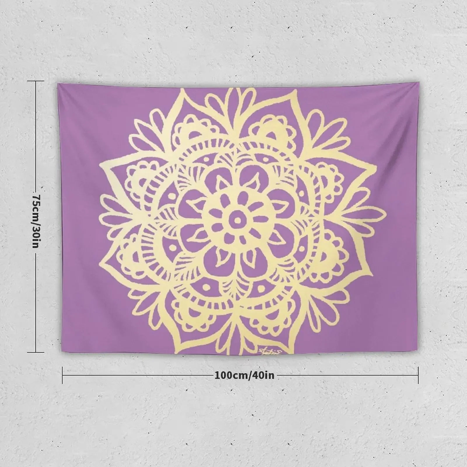 Purple and Gold Mandala Tapestry Wall Carpet Room Decor Korean Style Wall Decoration Tapestry