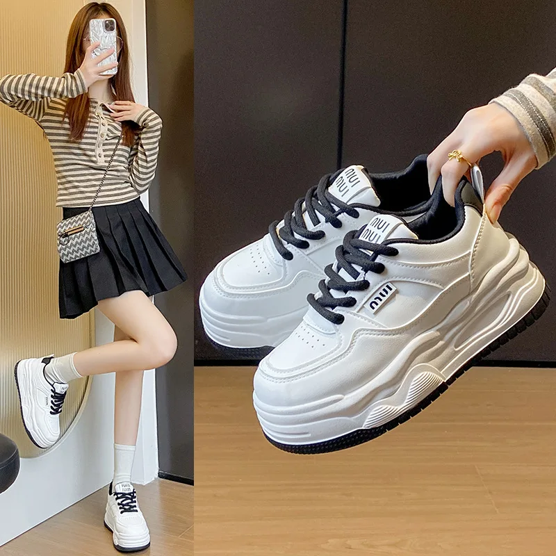 

Women's Shoes 2026 White Shoes Women's Spring New Korean Edition Ins Women's Shoes Casual Sports Versatile Board Shoes