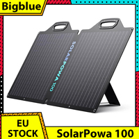 BigBlue SolarPowa 100 100W Foldable Solar Panel with Kickstands, 23.5% Energy Conversion Rate, IP65 Waterproof