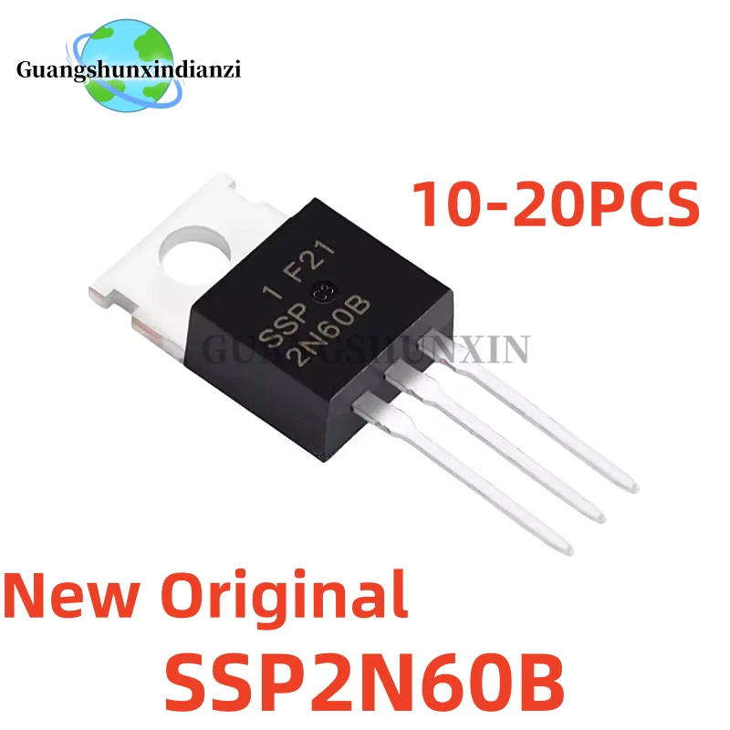 10-20PCS 100% New Original SSP2N60B 2N60B TO-220 600V 2A MOSFET Field effect transistor In Stock