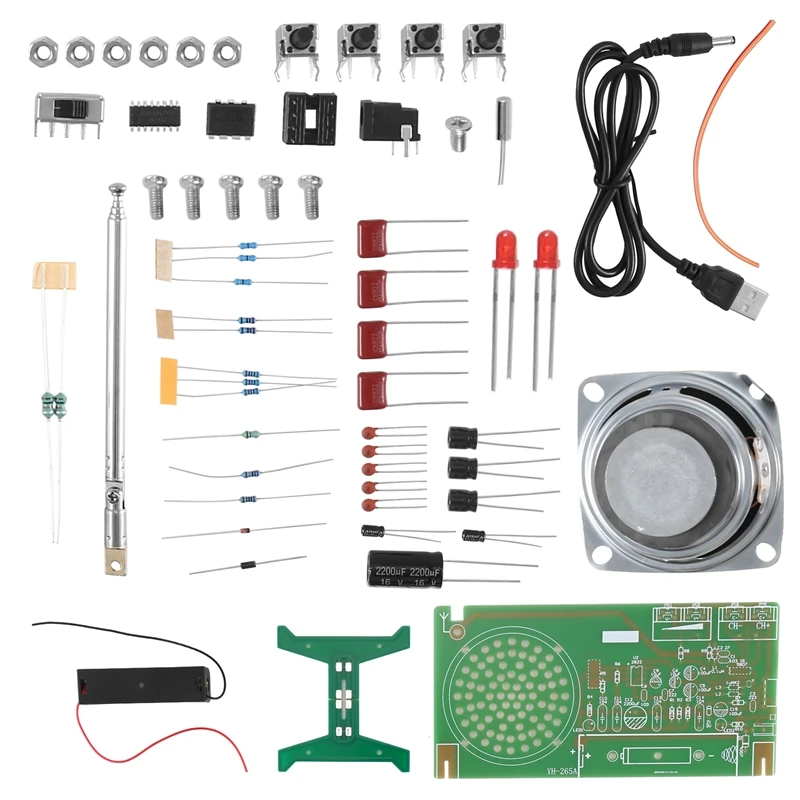 FM Radio DIY Kit RDA5807 FM Radio Receiver 87Mhz-108Mhz Frequency Modulation TDA2822 Power Amplifier