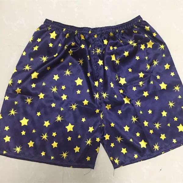 Boxer imprimé unisexe pour hommes, pantalons de plage, troncs confortables pour hommes, vêtements de nuit, culotte astronomique