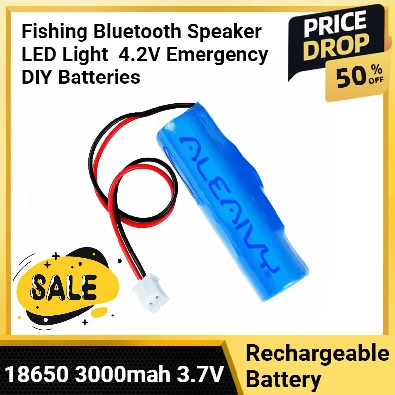 

18650 2200mah 3000mah 3.7V Rechargeable Lithium Battery Pack Fishing Bluetooth Speaker LED Light 4.2V Emergency DIY Batteries