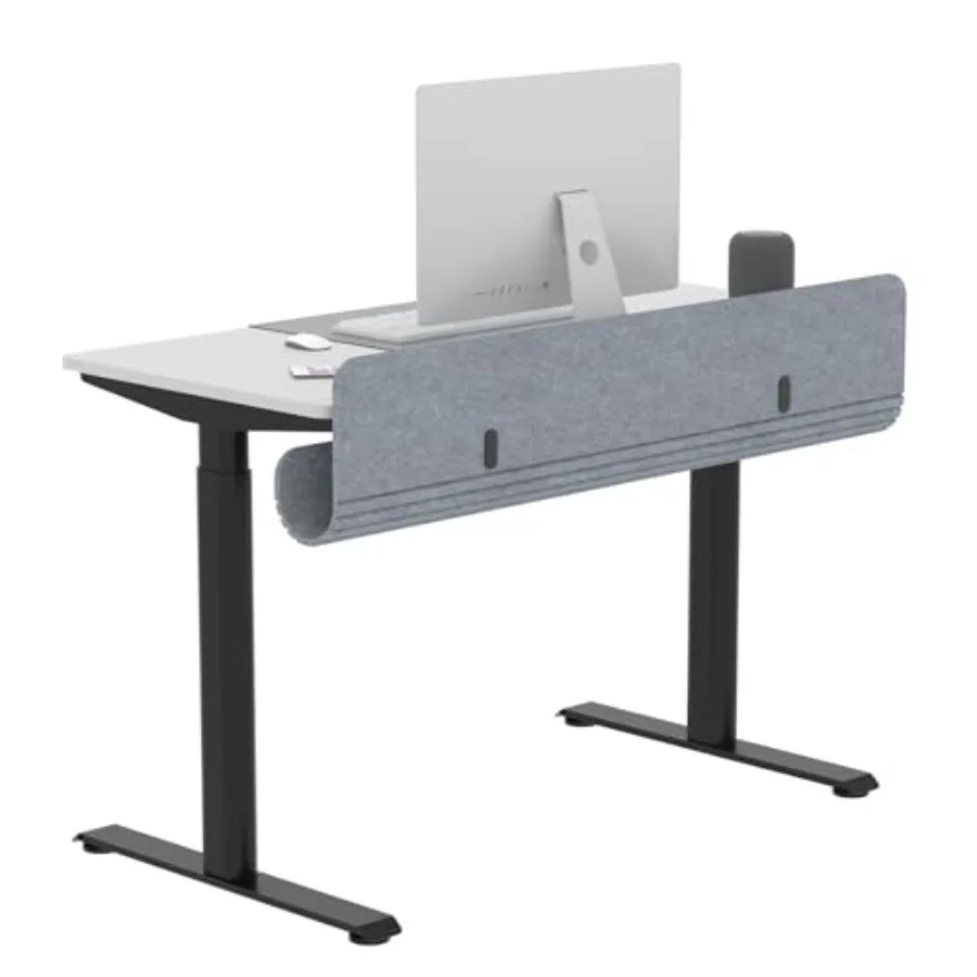 

Felt Under Desk Cable Management Tray, 47.2" Cord Organizer with Clamp or Screw Mount, Laptop and Tablet Slot, Desk Cable Organ