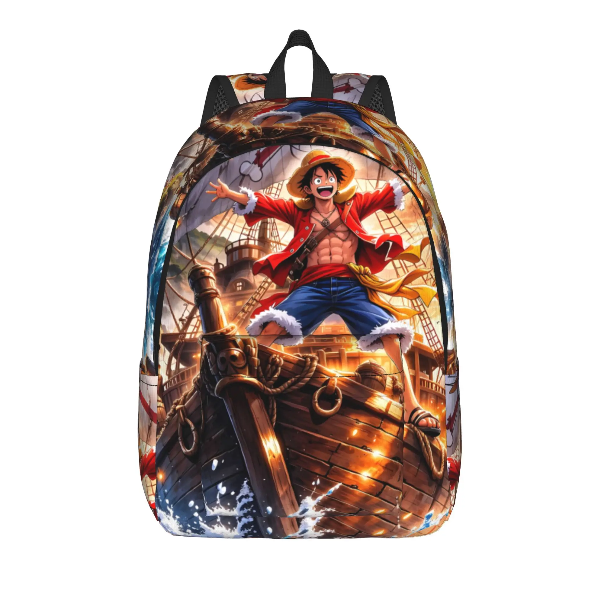 Epic Pirate Ship Luffy One Piece Backpack  Hiking Backpacks Unisex Custom Print School Bags Pretty Rucksack