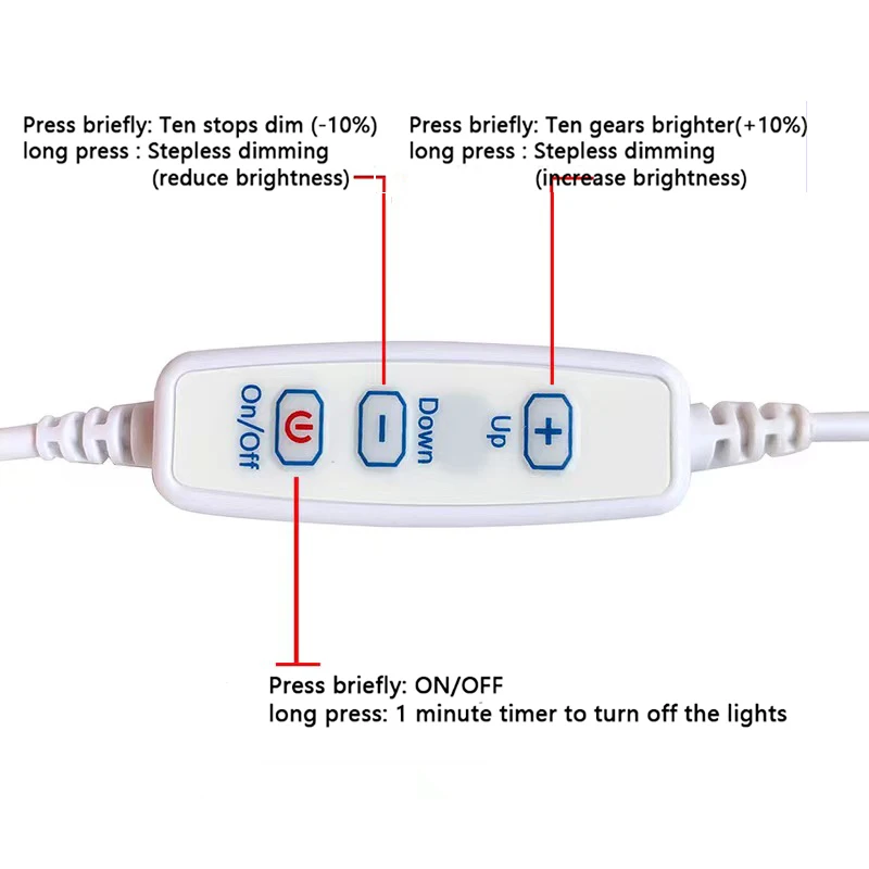 1 pz DC3V-5V dimmerabile 5730 SMD LED lampada 1W 2W 3W 4W 5W 10W LED Light Beads bianco bianco caldo con interruttore di regolazione della luce.