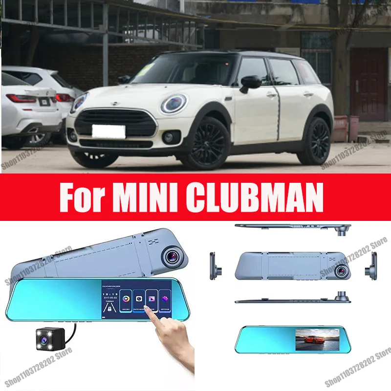 For MINI Clubman JCW Clubman carplay Android GPS Dash Cam AUX FM Radio Dashcam Car Camera Stream RearView Mirror Drive Recorder