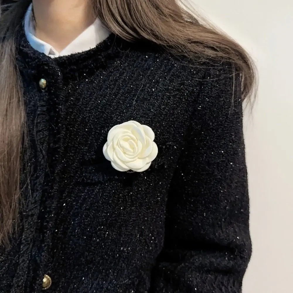 New Rose Memorial Black Brooch Princess Black Satin Badge Pin Chest Decoration Souvenir Dress Brooch Clothing Decoration