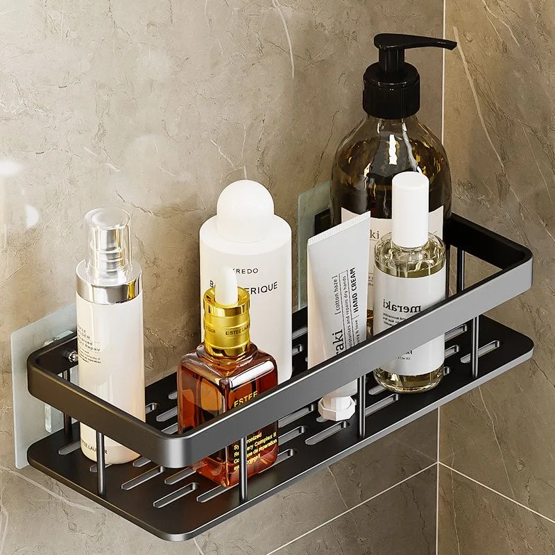 Perforation-Free Bathroom Space Aluminum Shelving Bathroom Shelves Toiletries Toilet Toilet Shelving Wall Hanging Wall Shelving