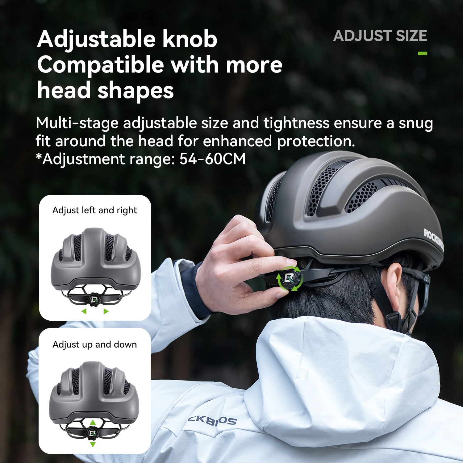 

ROCKBROS Cycling Helmet One-Piece Molding Helmet with Magnetic Photochromic UV400 Goggles High-Density Foaming Safety Helmet