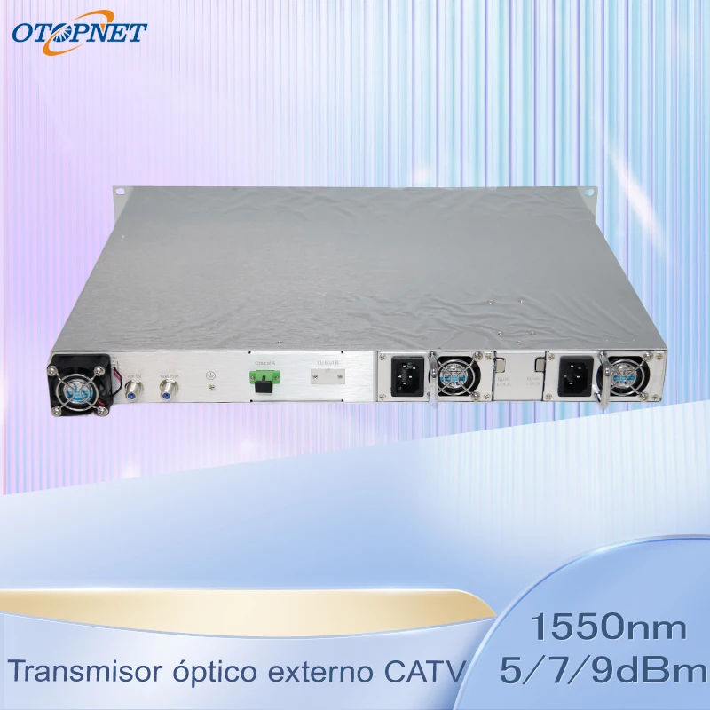 5/7/9dBm CATV Optical External Transmitter 1550nm SC/APC 75KM Fiber Port Single Fiber External Optic Transmitter