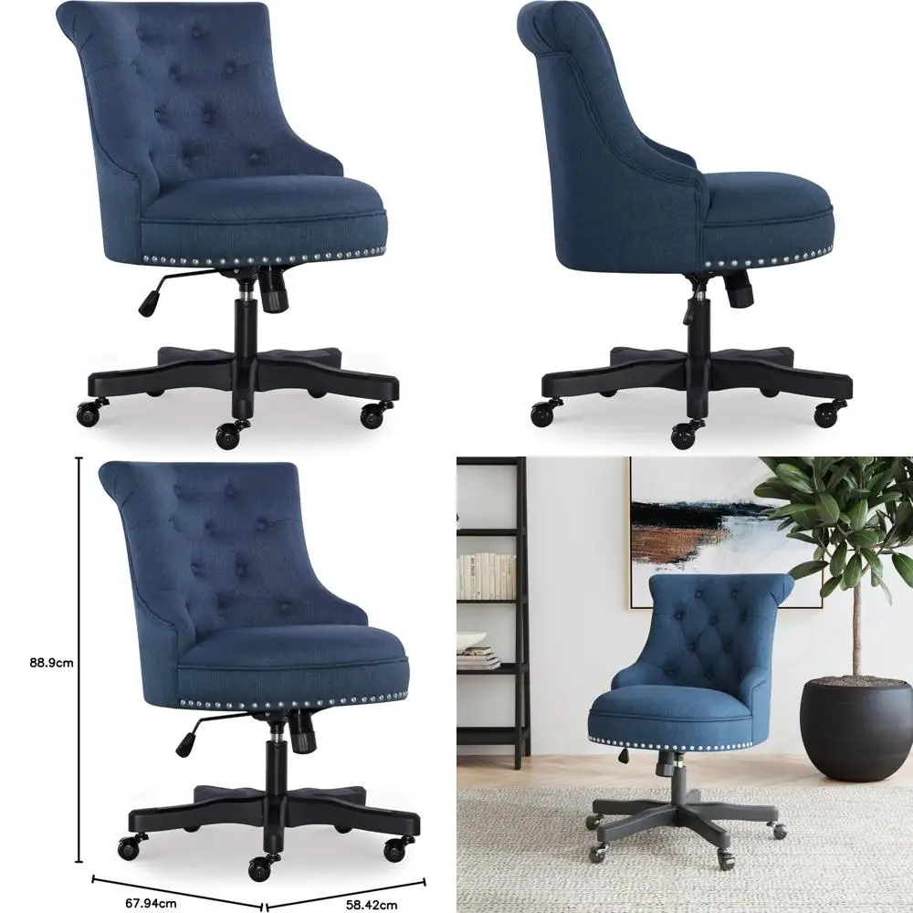 

Офисное кресло Leslie Azure Blue от Home Décor Linon