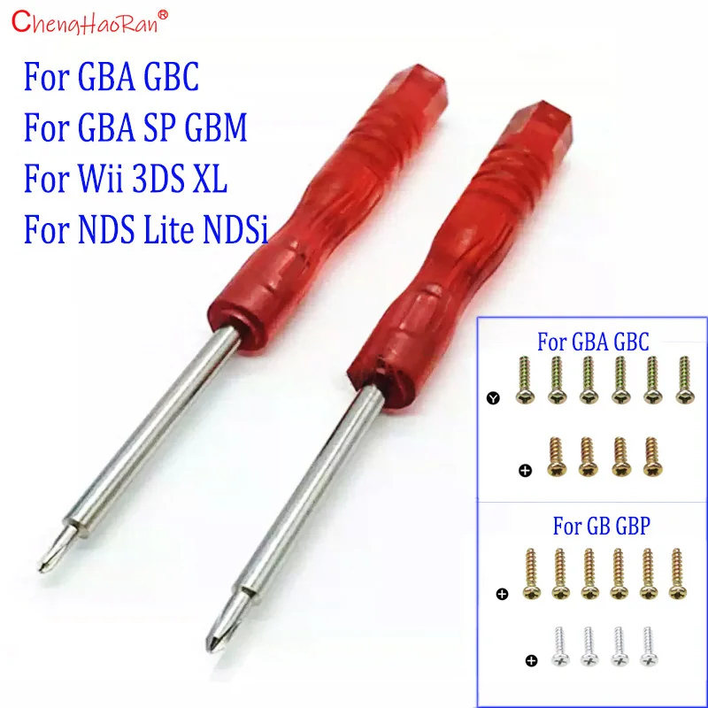 1 Set Dedicated Screwdriver For GBA GBC GB GBP With 10 Screws GBM Wii 3DS XL NDS Lite NDSi Repair Tool