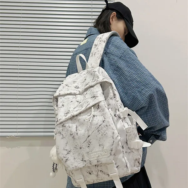 Fashion Rendering Design Men and Women Universal Nylon Large-capacity Leisure Schoolbag Lnsert Buckle Computer Leisure Backpack