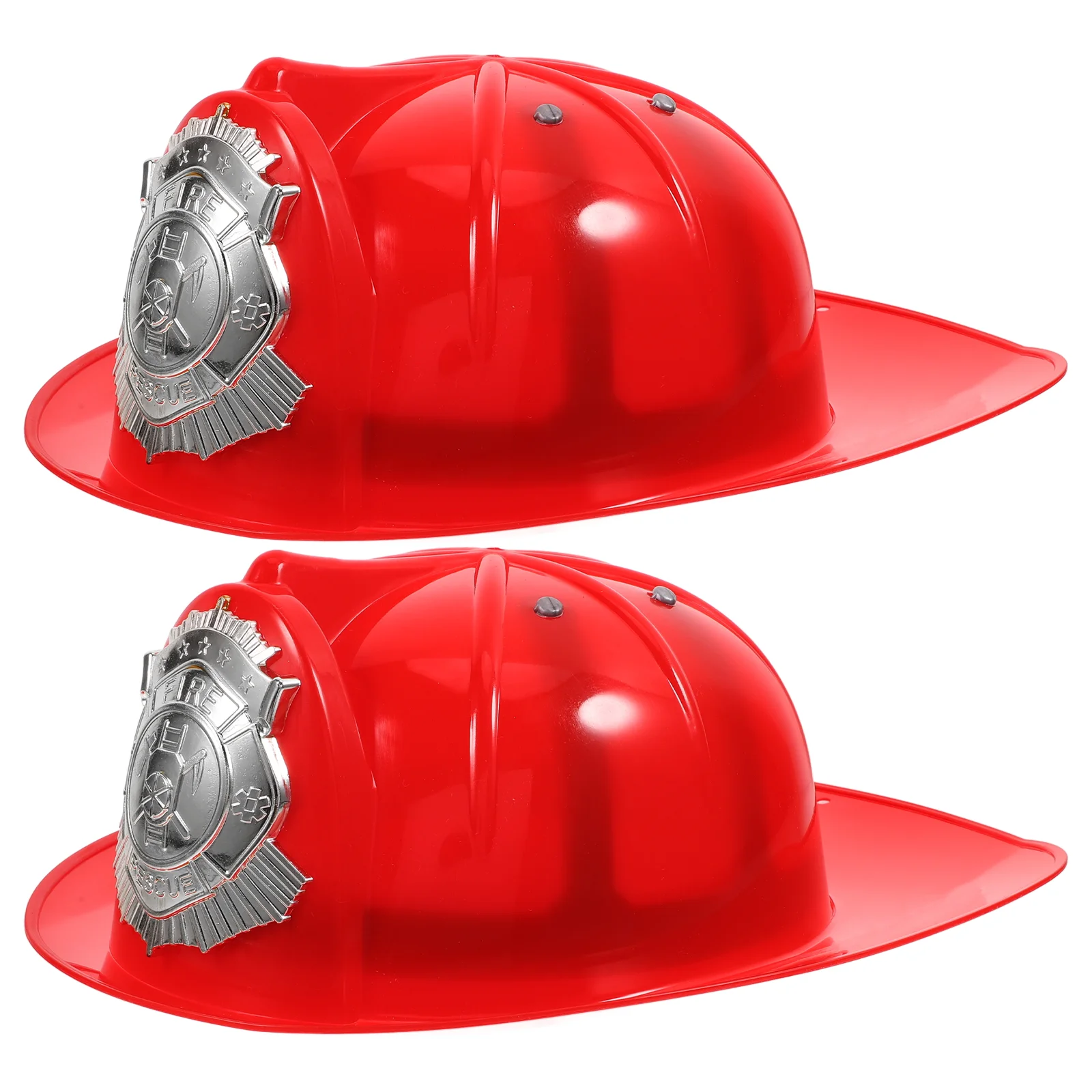 2 Pcs Toddler Kids Hard Hats Firefighter Boys Party Favors Costume Accessory Pretend