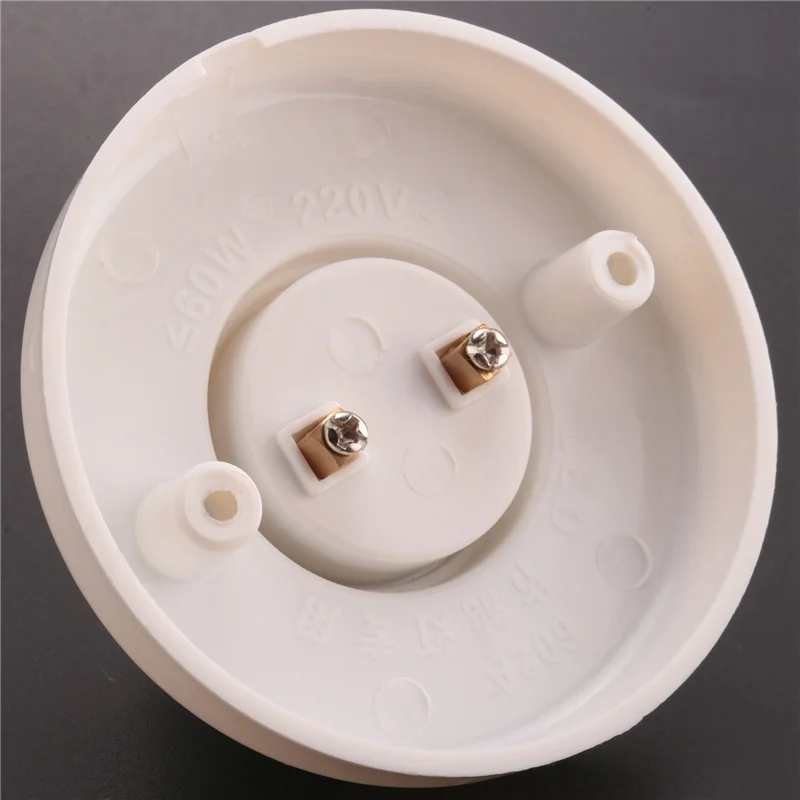

【Hot-Selling!】8X E27 Round Plastic Base Screw Light Bulb Lamp Socket Holder White