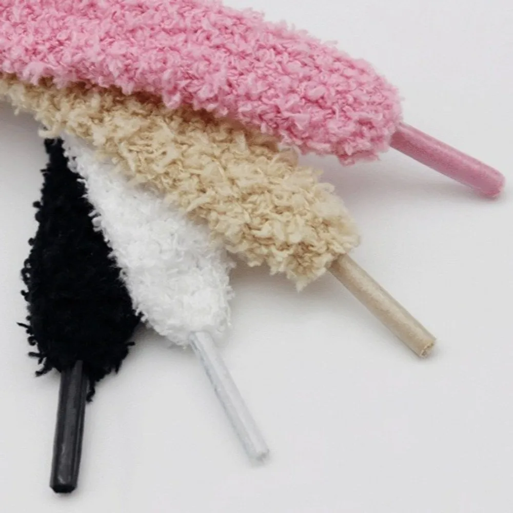 New 120cm Length Shoe laces Solid Color 15mm Wide Shoelace Adjustable Length Fluffy Laces Unisex