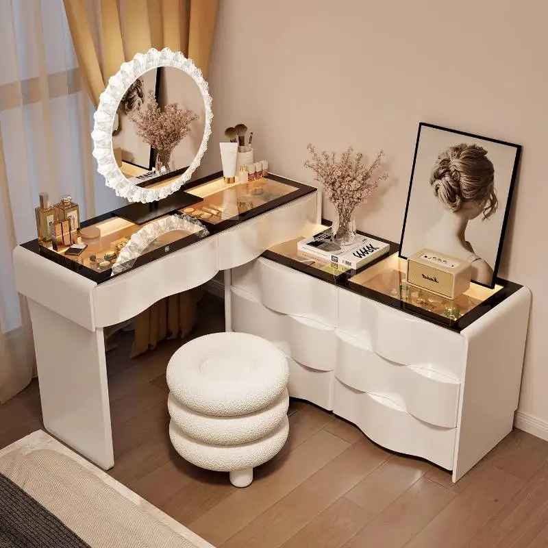 

Natural Chair Vanity Table Dest French White Long Mirror Dressing Table Cheap Corner Modern Kaptafel Furniture For Bedrooms