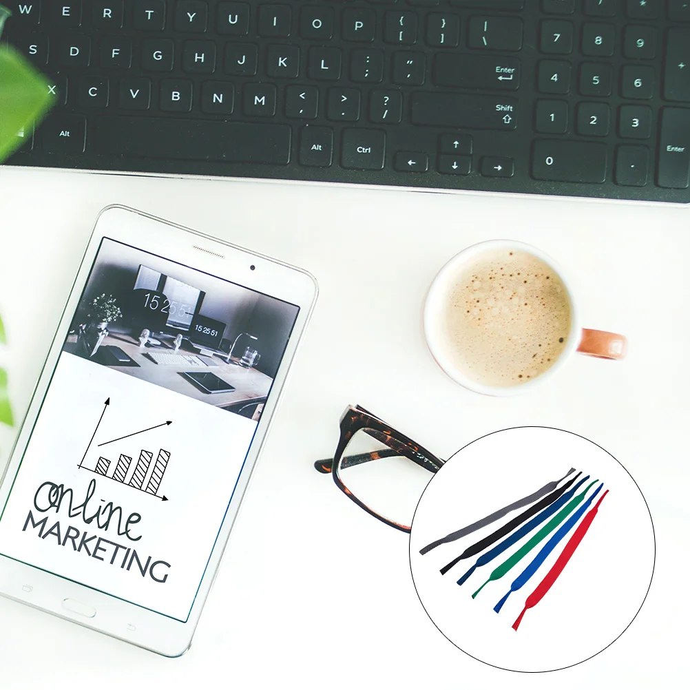 

6pcs Sports Glasses Rope Sunglass Strap Eyeglass Holder Elastic Cord Rubber Straps Durable Lightweight Outdoor Daily Use