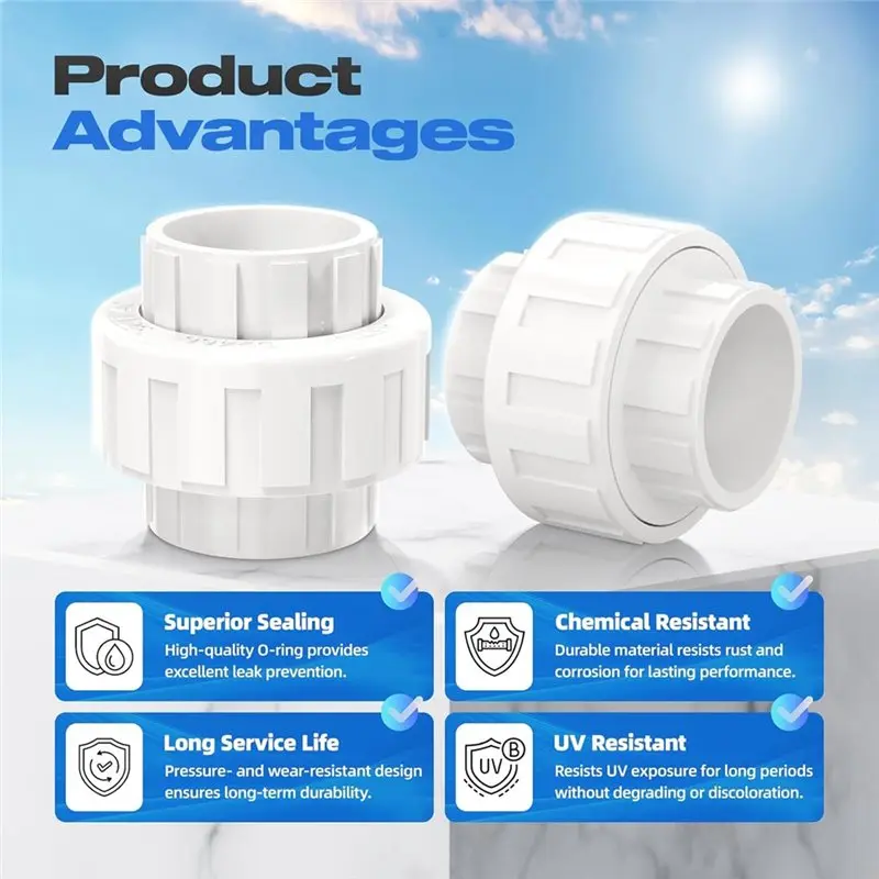 Exquisite-PVC Union Coupling 3/4