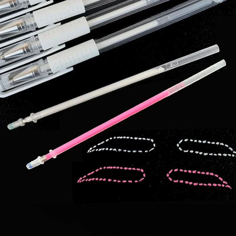 Tatoo Gel Marker Pen Core PMU Microblading Eyebrow Lip Scribe Skin Positioning Marks Pink White Tattoo Positioning Pen Core 50pc