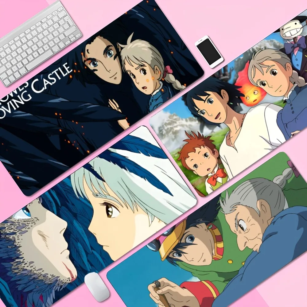 Anime H-Howls Moving C-CastleS Großes XXL-verdicktes Mauspad Übergroße Gaming-Tastatur Notebook-Tischmatte