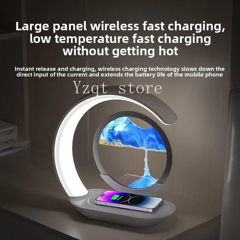 

Sleep bedside lamp with wireless charging ornament room bedroom bedside lamp creative ambient light