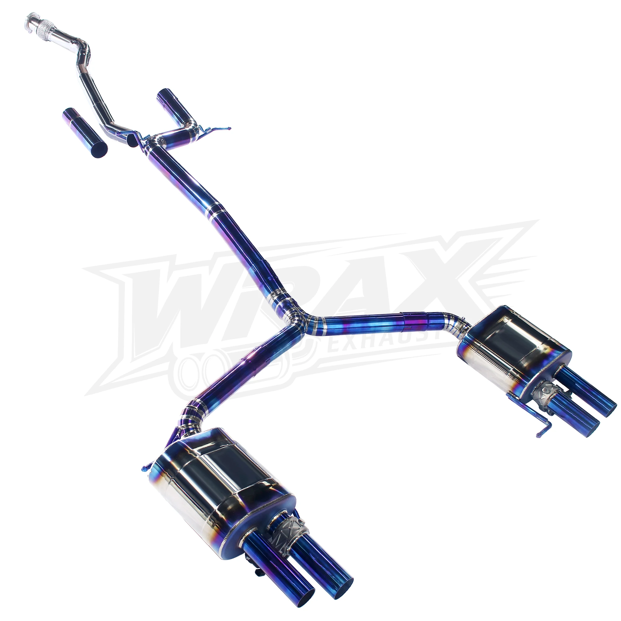 نظام Catback الأداء WRAX لأودي A4 A4L B8 1.8T 2.0T 2009-2016 أنبوب سبائك التيتانيوم يعزز جودة ملاحظة العادم #6
