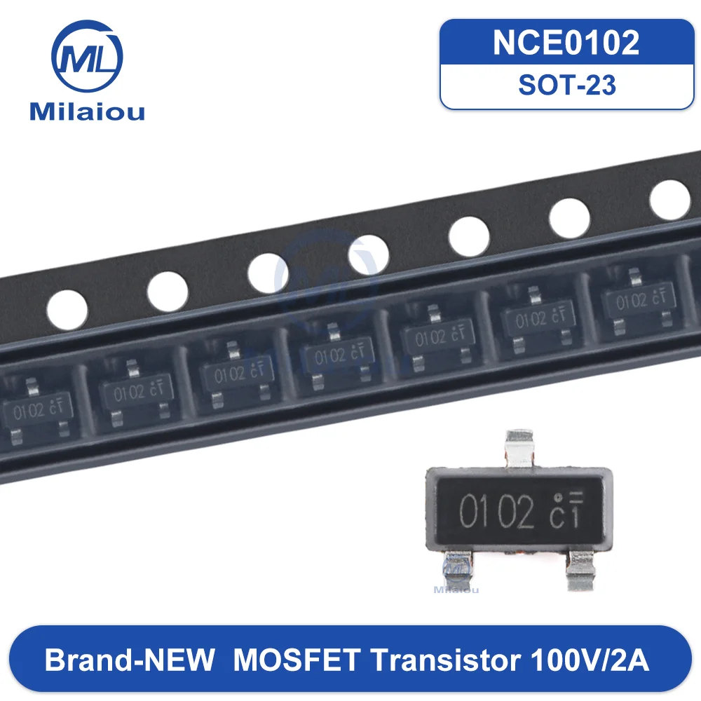 NCE0102 MOSFET Transistor 100V/2A SOT-23 N-channel