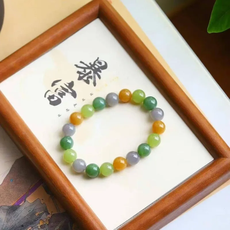 

Натуральный нефрит Хэтянь, яшма, сахар, желтый рот, Цинхай, фиолетовый браслет с несколькими драгоценными камнями