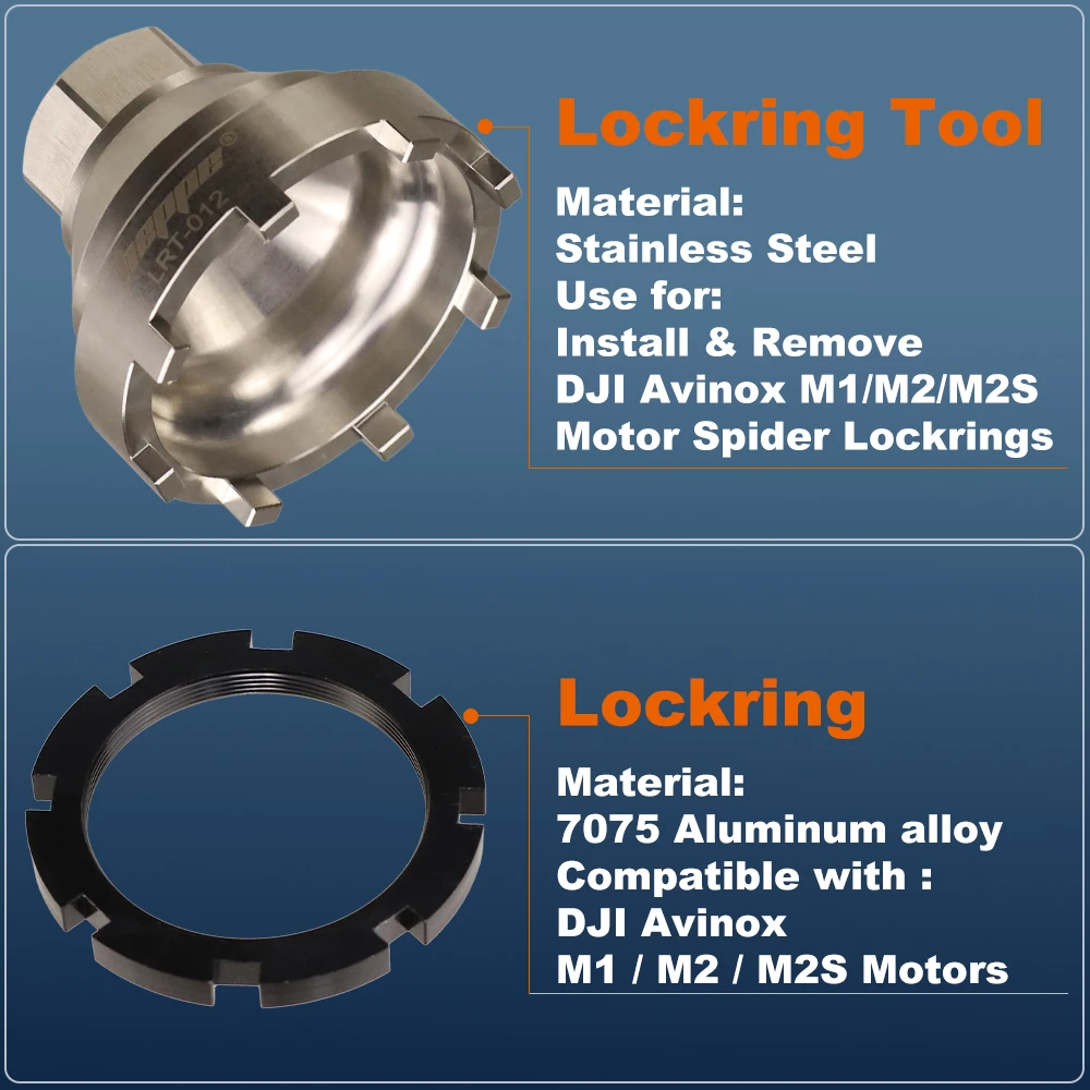 HEPPE E-Bike Spider Lockring-Entfernungswerkzeug Fahrradmotor 8-Zahn-Kettenblatt-Lockring-Werkzeug für Amflow DJI Avinox M1/M2/M2S Motoren – Detail 6