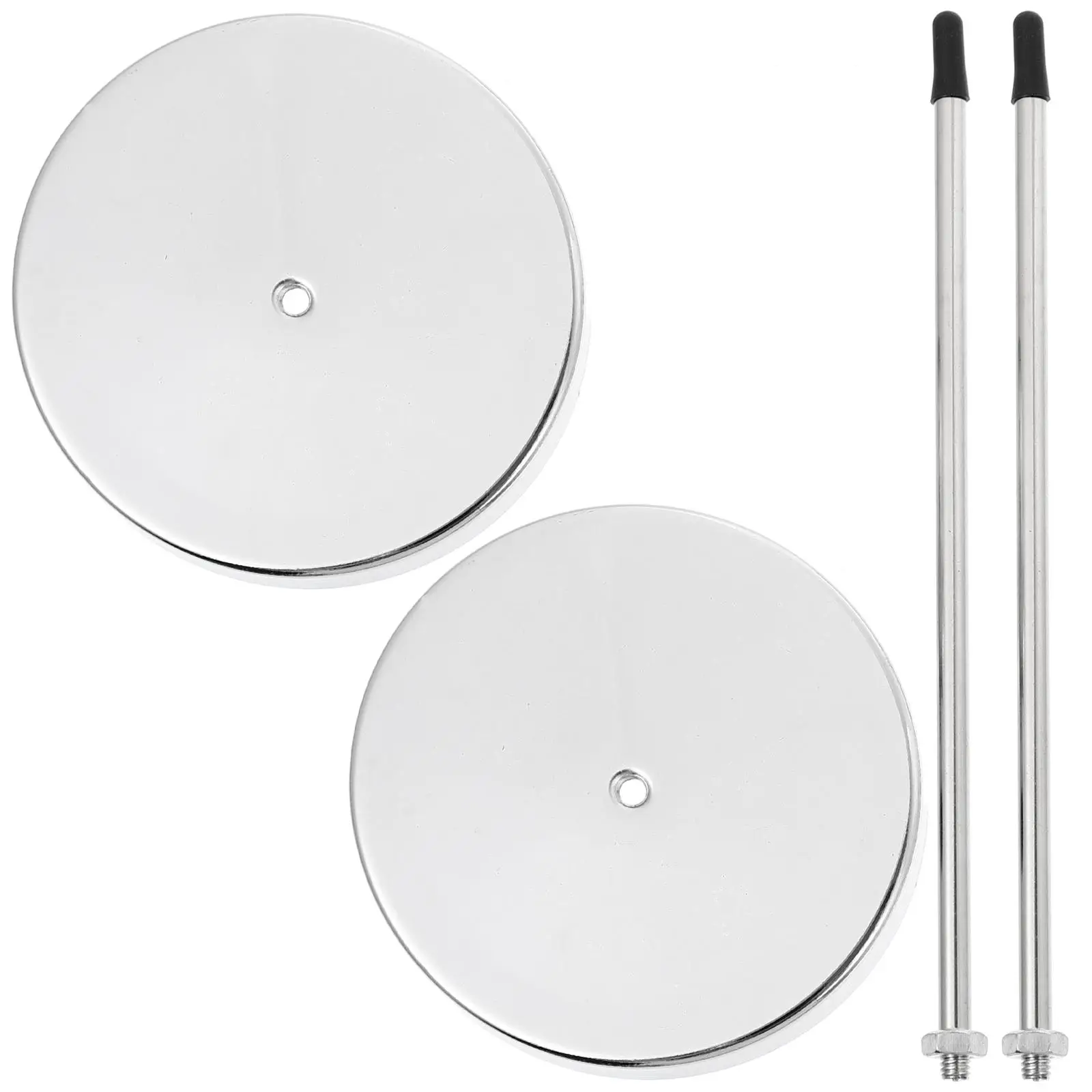 2pcs Metal Receipt Spike Desk Holder Round Base Kitchen Restaurant Memo Note Ticket Holder