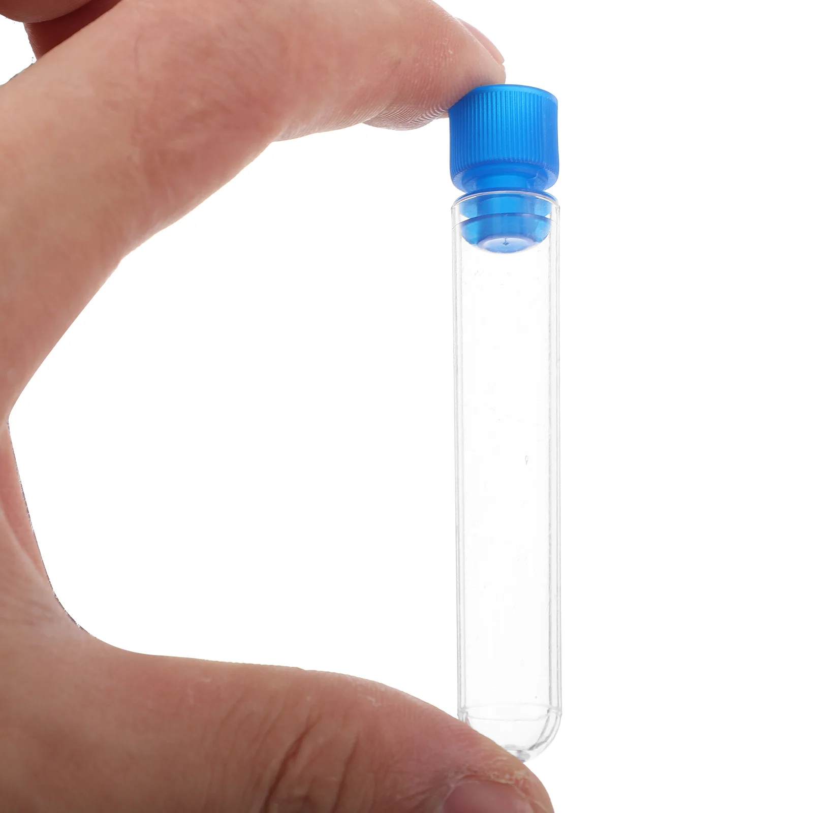 50 Pcs Small Vials Test Tubes for Laboratory Transparent Sampling Free with Cork Centrifuge Cap