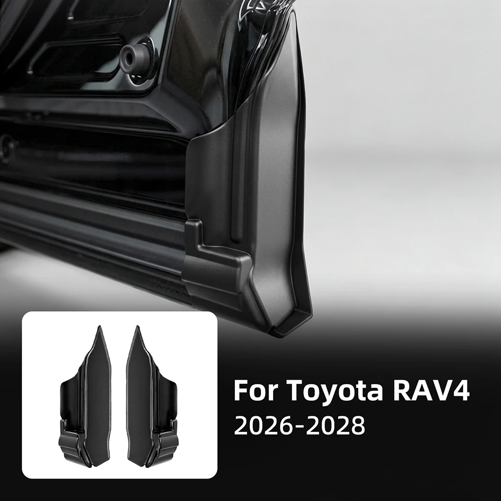 For Toyota RAV4 2026 2027 2028 Front Door Corner Cover ABS Black Protector Trim Guard 2PCS Car Accessories Plus