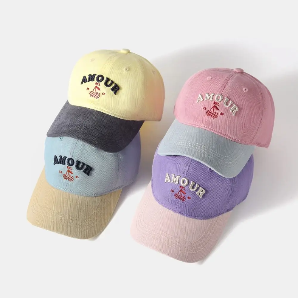 

Leisure Style Letter Embroidered Children Baseball Cap Thin Breathable Duck Tongue Hat Casual Simple Sun Hat for Boys and Girls