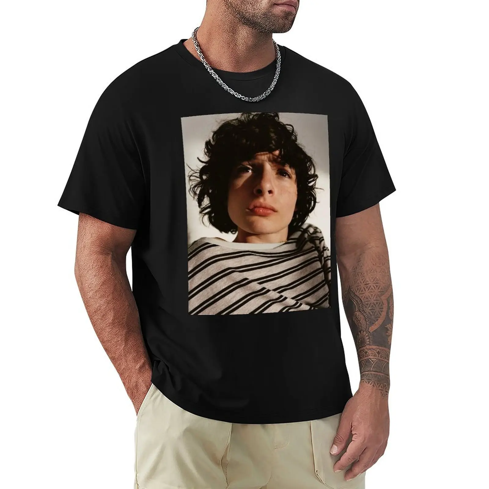 

finn wolfhard T-Shirt anime clothes Clothing man t shirt t shirts for men cotton