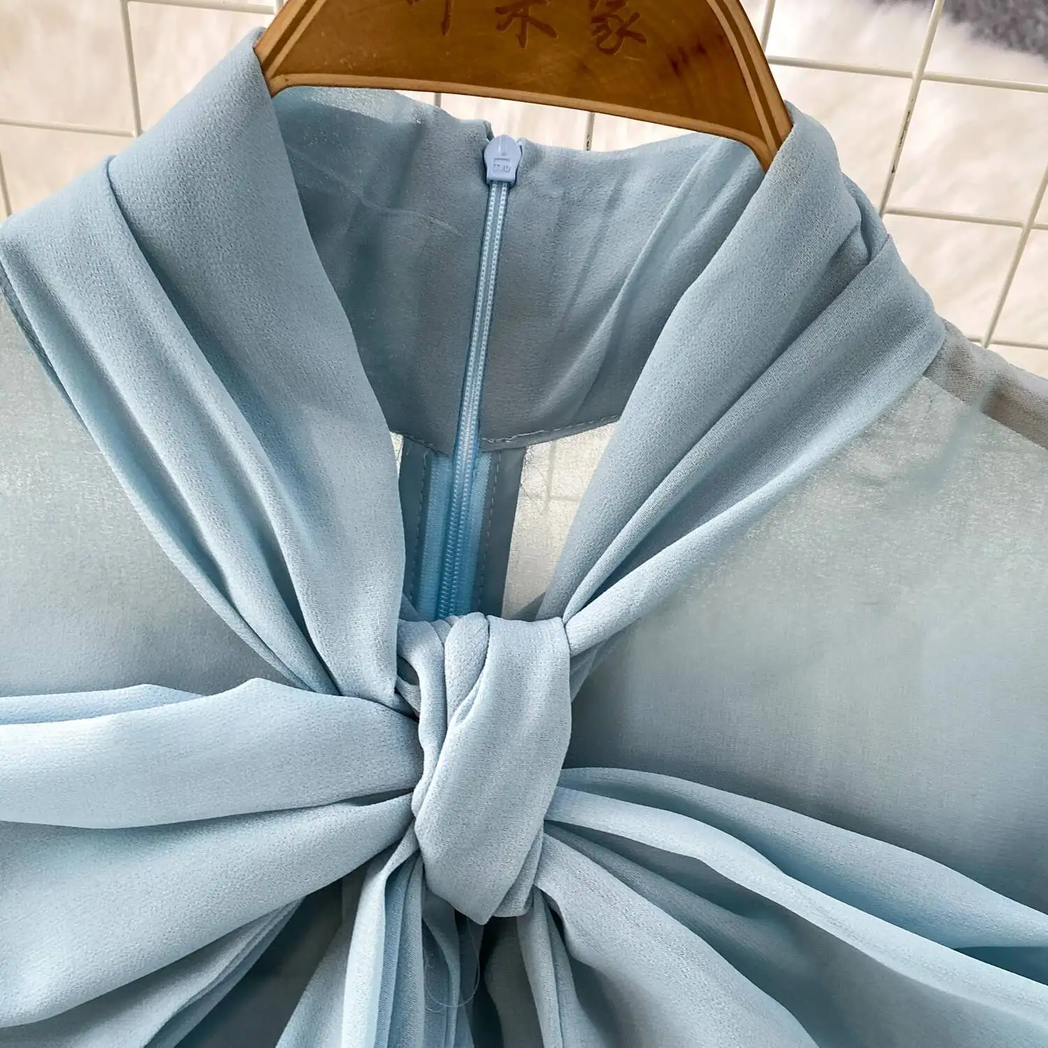 الرجعية أنيقة الخامس الرقبة كشكش الدانتيل متابعة مطوي كم طويل ألف خط عادية عالية الخصر فستان المرأة الخريف #6