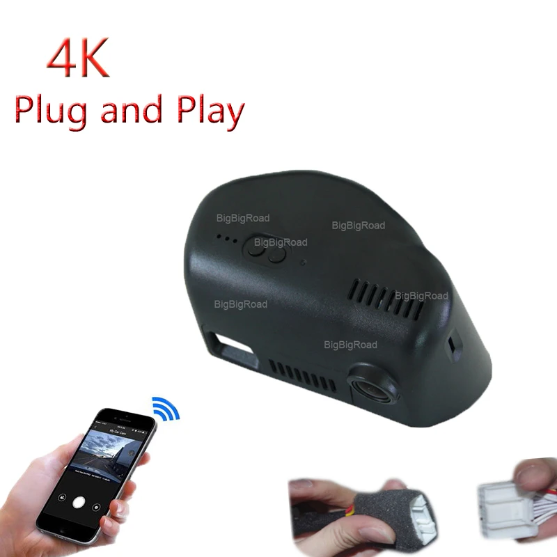 4K Plug And Play Car DVR Wifi Video Recorder Dash Cam For Jeep Grand Cherokee 2012 2013 2014 2015 2016 2018 / Cherokee 2015 2017