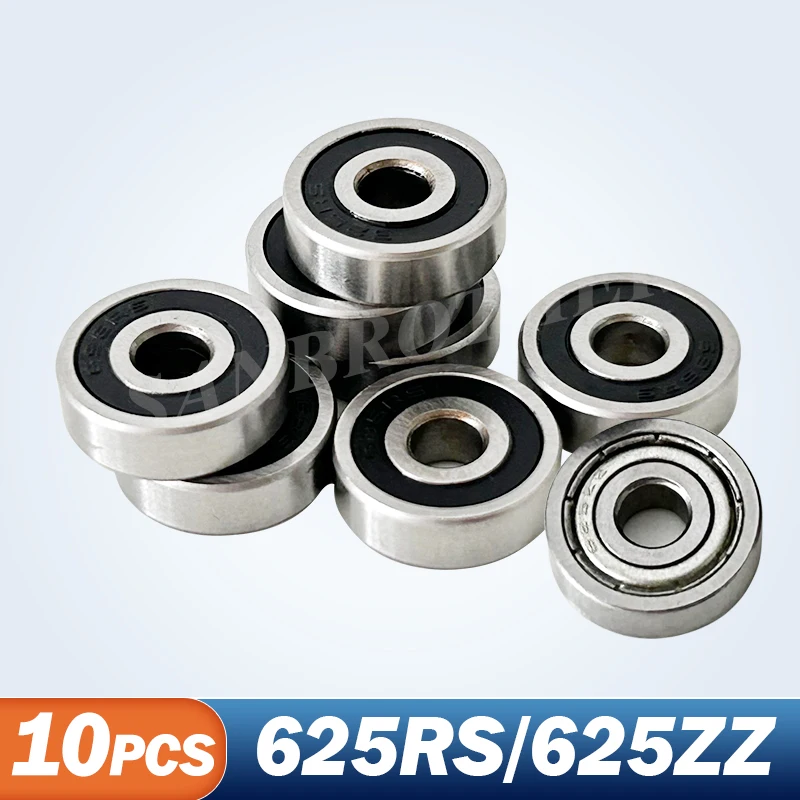 

10 шт. 625RS 5*16*5 мм 625ZZ шарикоподшипники из высокоуглеродистой стали 625 ZZ 2RS для деталей 3D-принтера VORON Mobius