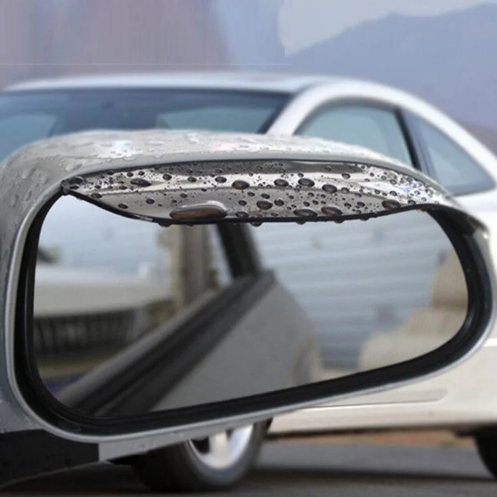 Side Mirror Sun Visor Rain Board Eyebrow Cover Sun Cars Shade Shield 2pcs Rear View Auto 7x2 inches High Quality