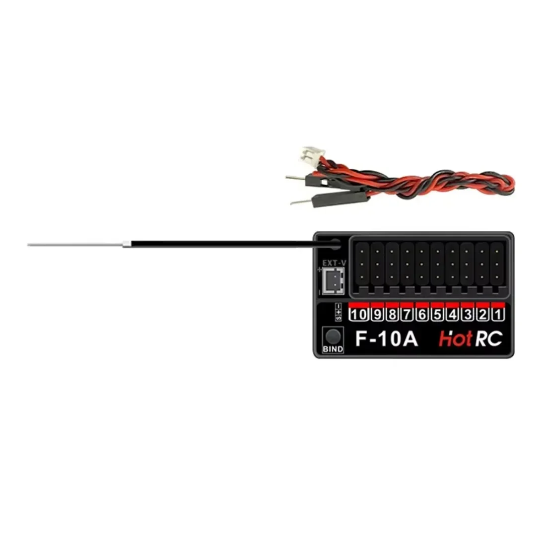 HotRC CT10B 10CH Channel Transmitter CT-10B 2.4G Remote Control 18650 Battery F-10A F-01A 6/8/10CH Gyro Receiver for RC Car Boat